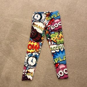 Women’s Graffiti Print Exercise Pants - Size L -New